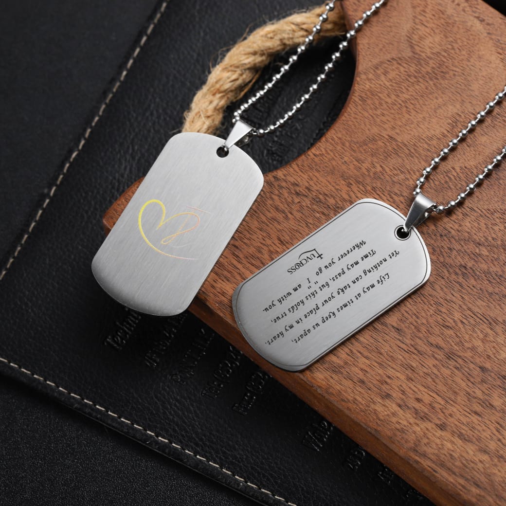Luv Cross Women’s Faith & Love Dog Tag Necklace