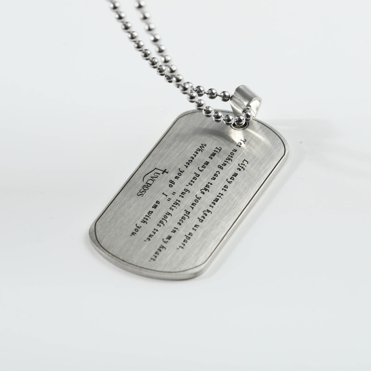 Luv Cross Women’s Faith & Love Dog Tag Necklace