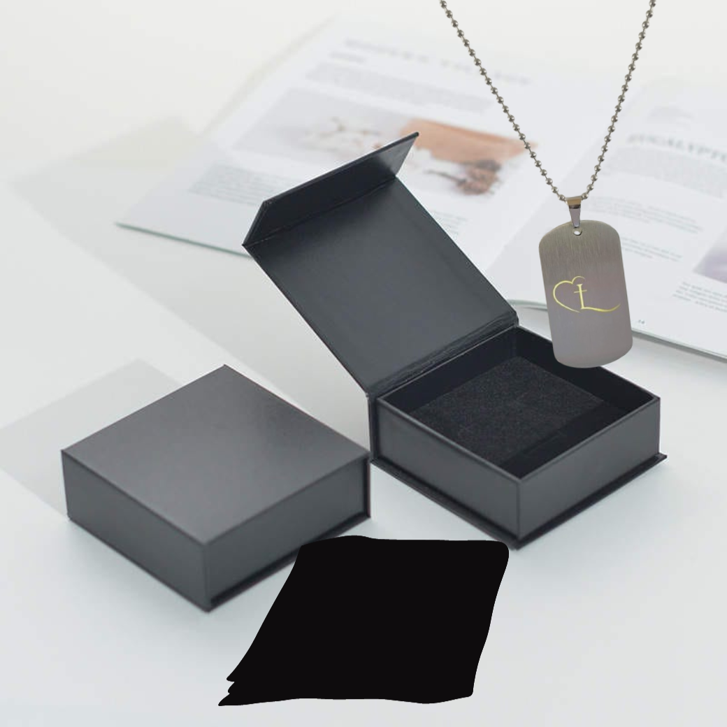 Luv Cross Men’s Faith & Love Dog Tag Necklace