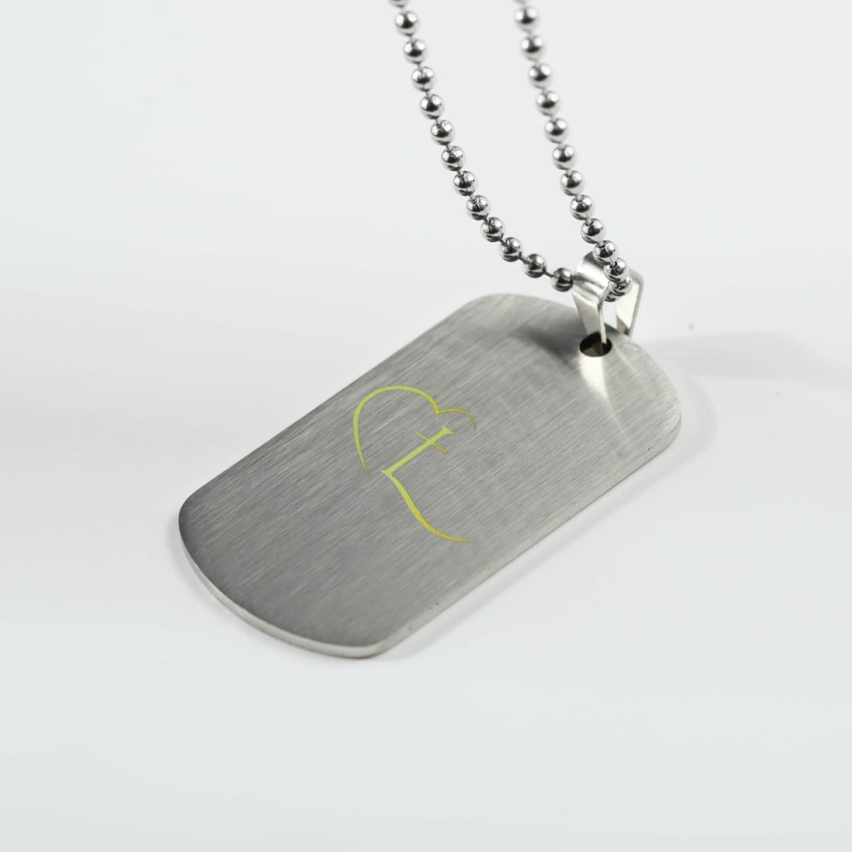 Luv Cross Men’s Faith & Love Dog Tag Necklace